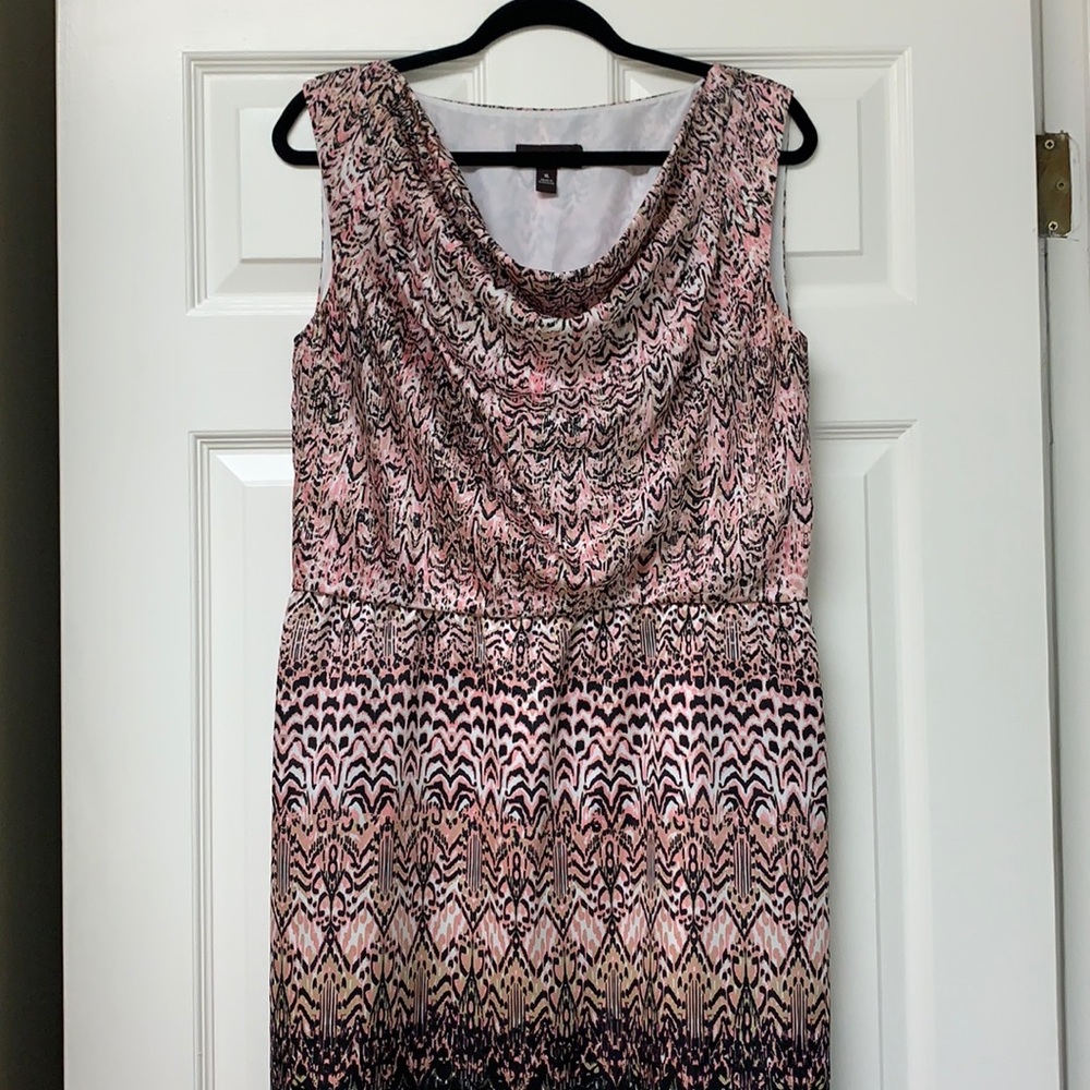 Dana Buchman Sleeveless Pink Black Dress
